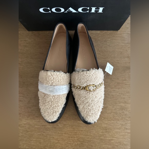 Coach Helena shearling loafers size 10 - Picture 3 of 4